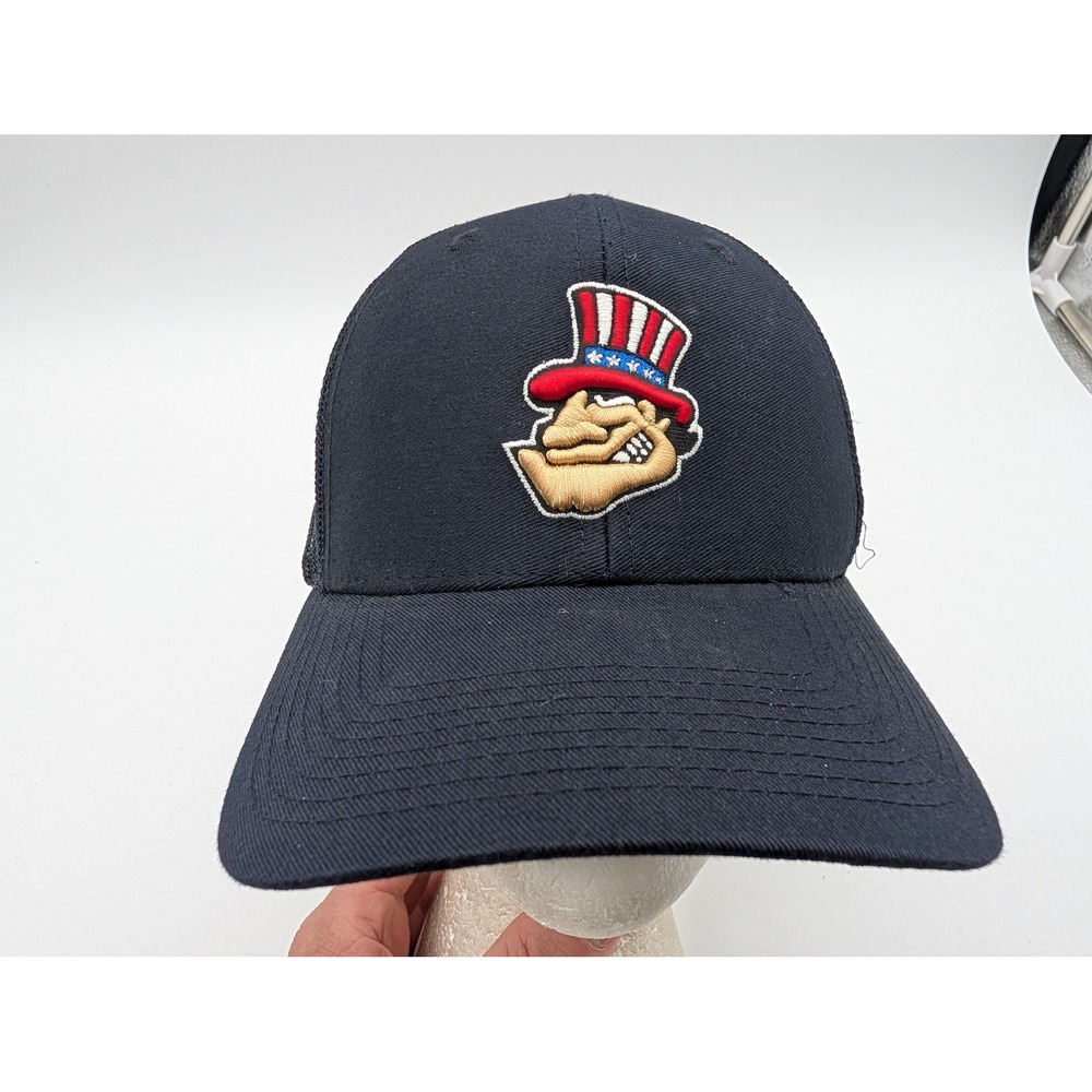 Richardson Trucker Hat Black Mesh Snapback Uncle Sam Fist Top Hat Logo Cap